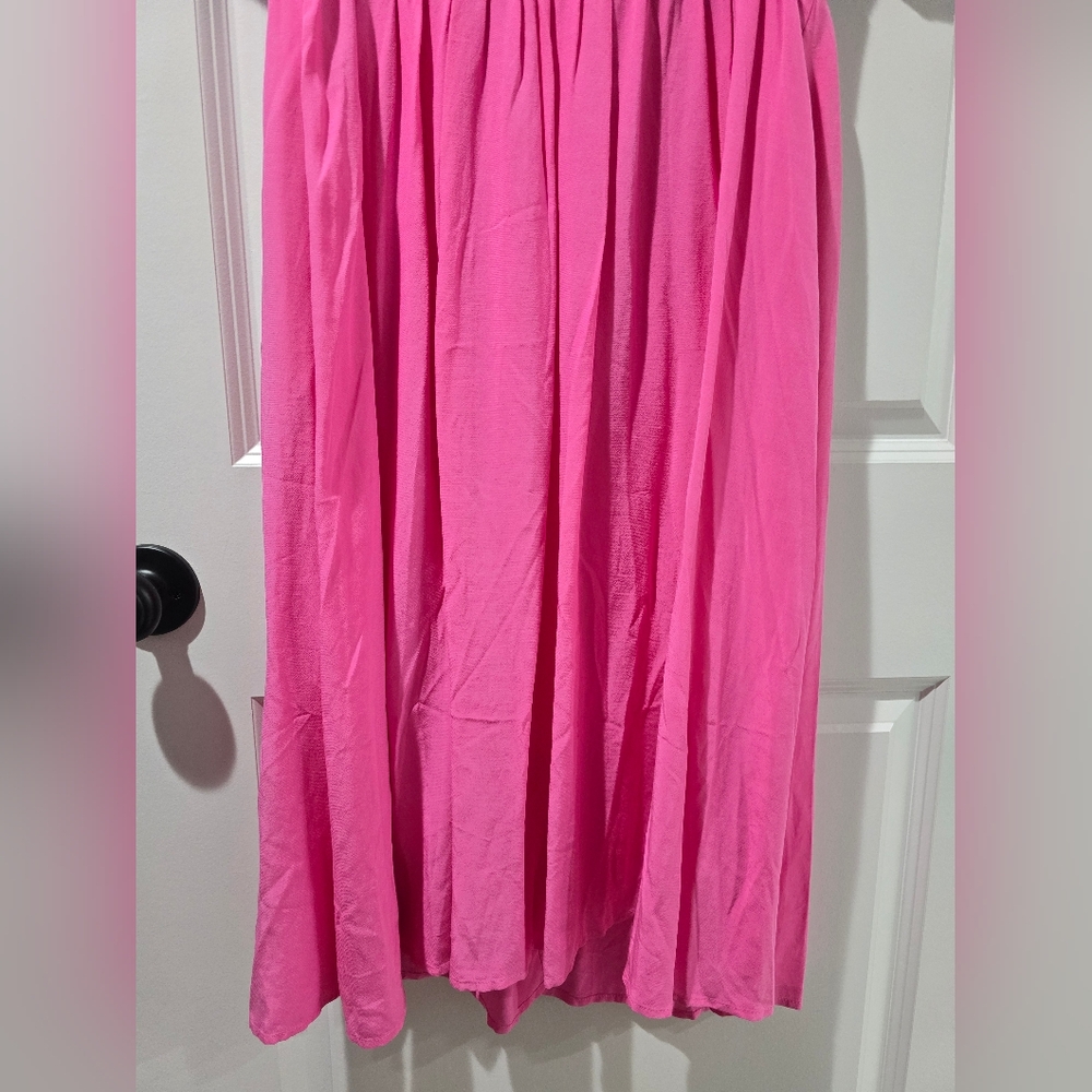 NWT Boden Pink Elsa Midi Tea Dress, Pink, Blue And Orange W/ Buttons - Picture 6 of 13